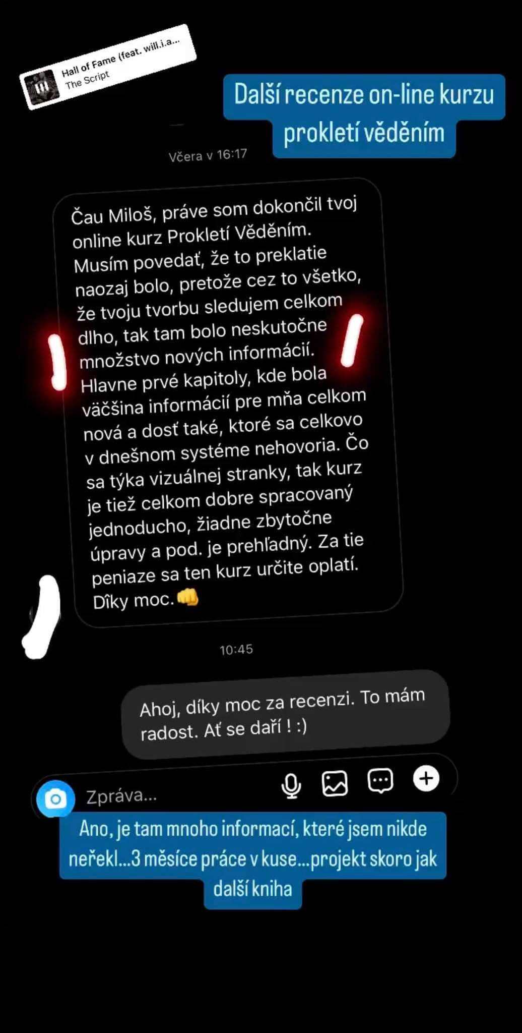 Miloš Ouhrabka - recenze
